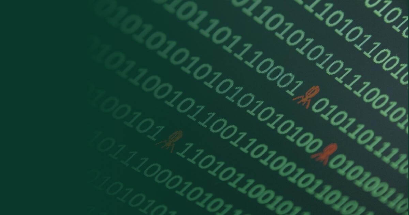 Árvore de dependências do npm com um nó marcado como comprometido