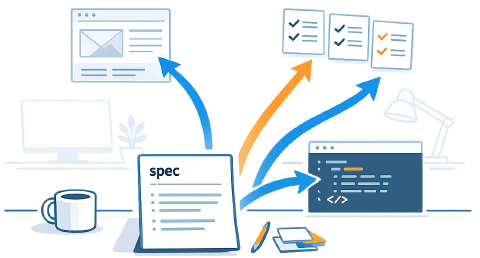 A lean spec with decision, acceptance criteria, non-goals and target files